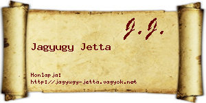 Jagyugy Jetta névjegykártya